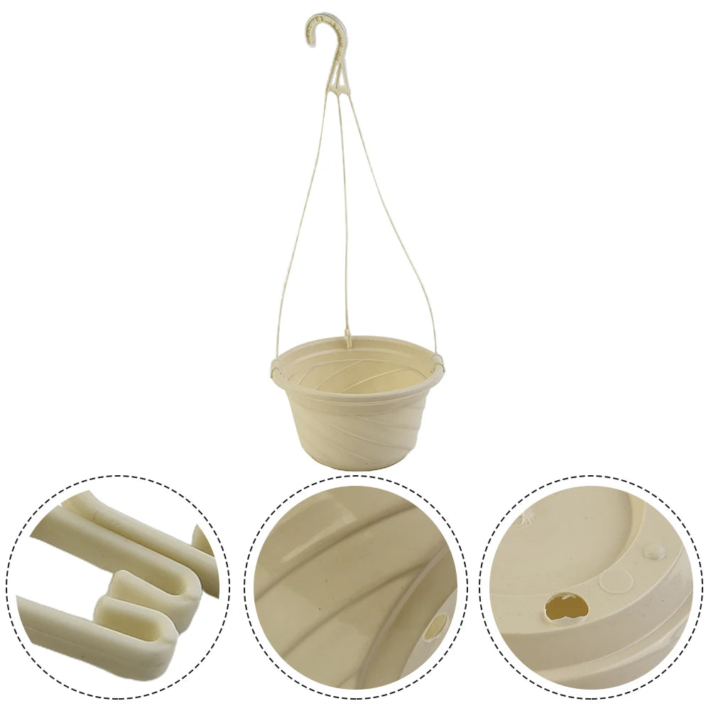 1 2 Hanging Flower Plant Pot Basket Stand Balcony Garden Decor Hanger
