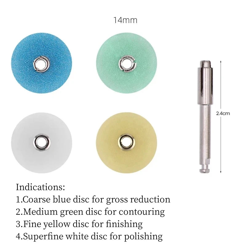 40-Pc Dental Polishing Disc Kit | Flexi Disc & RA Shank Mandrel
