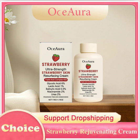 Strawberry Rejuvenating Cream Deep Nourishing Dry Skin Smoothing Tightening Softening Improve Dullness Brightening Body Lotion Peaceful Pleasures Health and Wellness