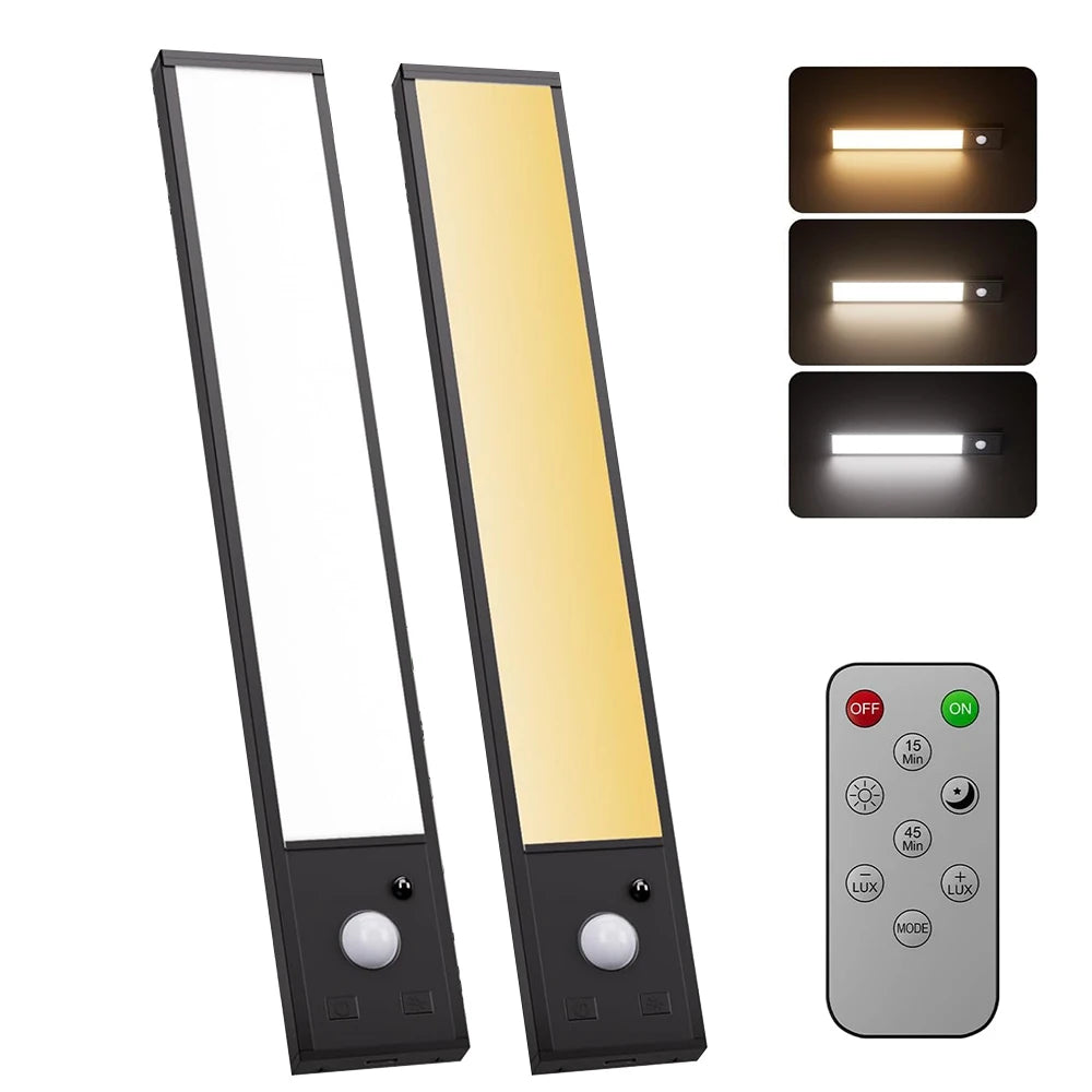 RUNTOIN LED Motion Sensor Under Cabinet Light | Dimmable Type-C