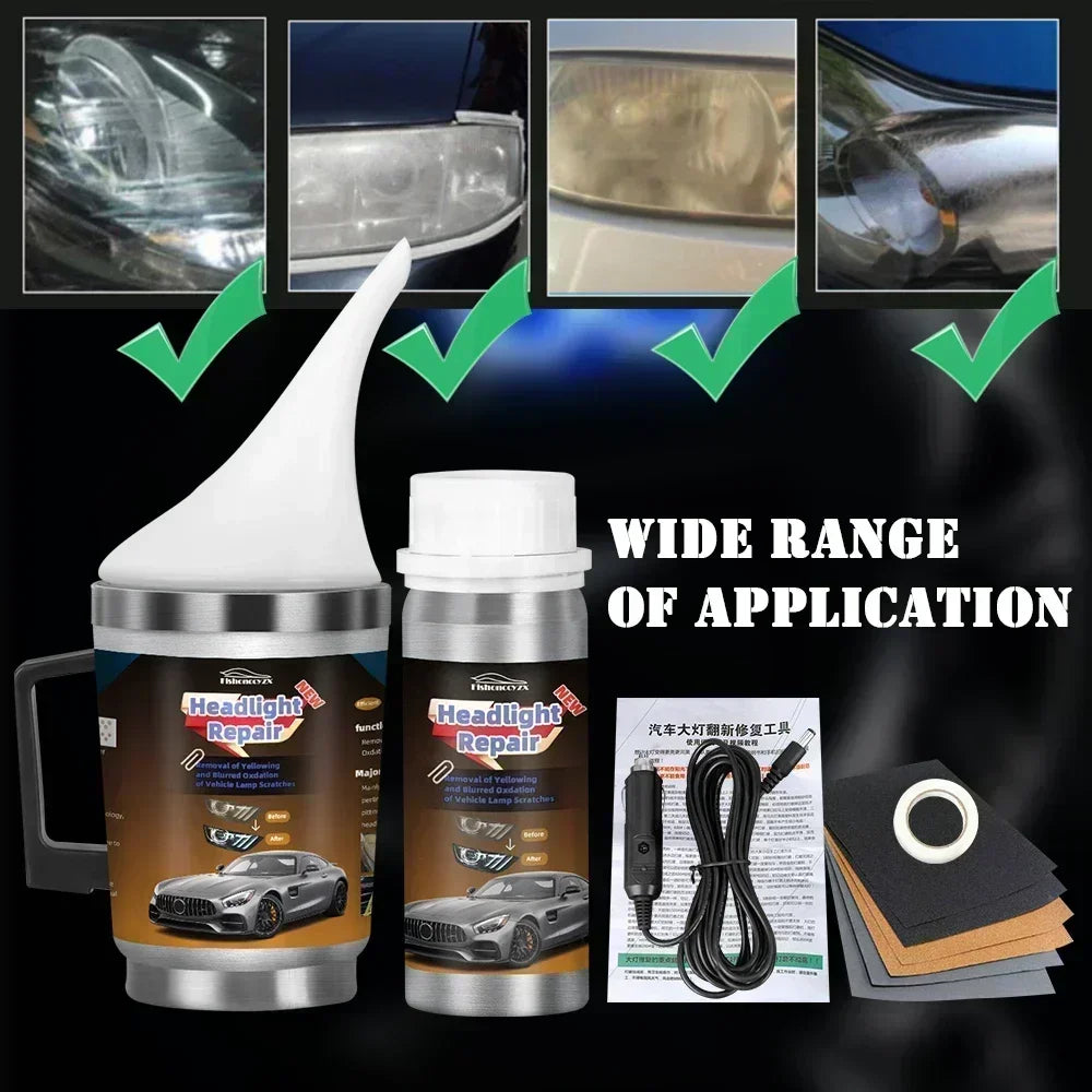 Car Headlight Renovation Kit Car Headlight Polishing Repair Headlight Restoration Kits Car Polishing Evaporator Liquid Peaceful Pleasures Health and Wellness
