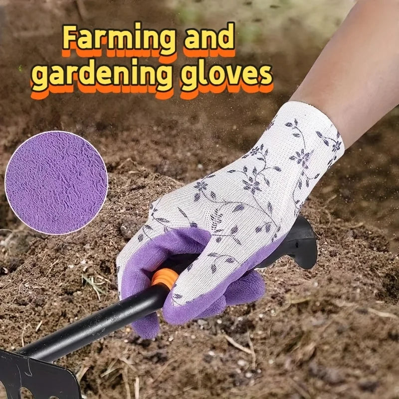 2 Pairs Nylon Gardening Gloves Women's Suitable Garden Planting