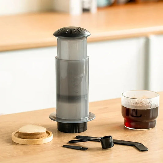 Espresso Portable Coffee Maker French Press Coffee Pot Kitchen Supplies for Aeropress Cafe Press Machine with Filter Paper Kit Peaceful Pleasures Health and Wellness