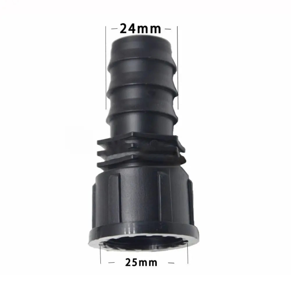 Practical Female Male Thread Garden Hose Barb Connector 16mm 20mm 25mm PE Screw Joint Irrigation Pipe Fitting Peaceful Pleasures Health and Wellness 25mm to 3-4 female