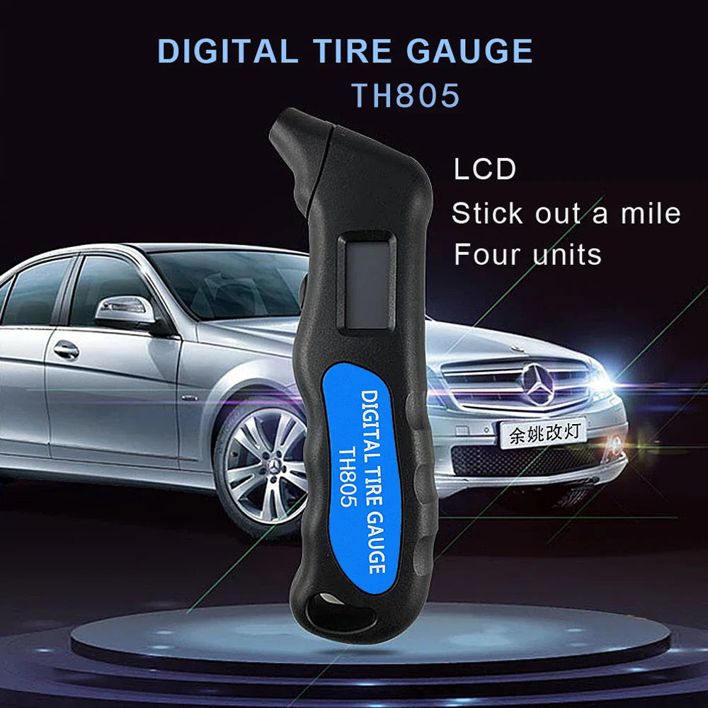 Digital Tire Pressure Gauge TH805 – 150 PSI LCD, Car Bike Truck