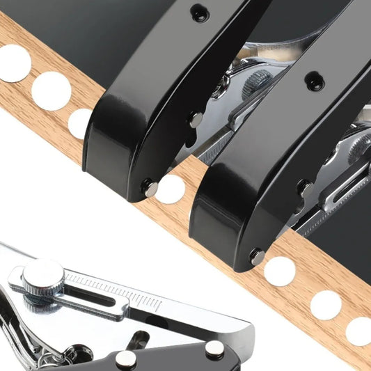 Spring-Loaded Carpentry Single Hole Puncher Manual Hole Card Woodworking Punching Pliers Nail Hole Professional Punching Tool Peaceful Pleasures Health and Wellness