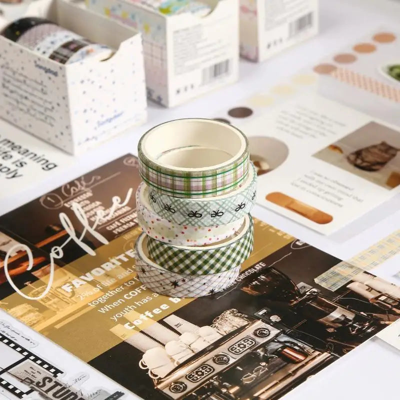 5-Pack Cherry Star Cartoon Washi Tape for Journals & Planners