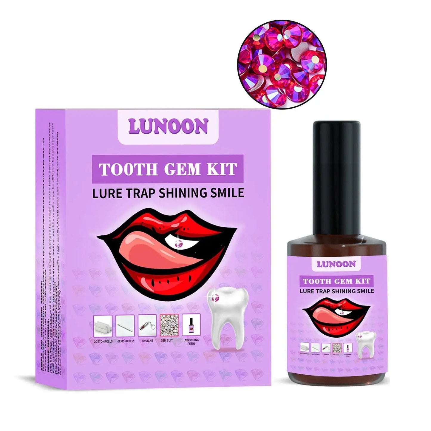 DIY Tooth Gem Kit – Crystals, UV Glue & LED Light