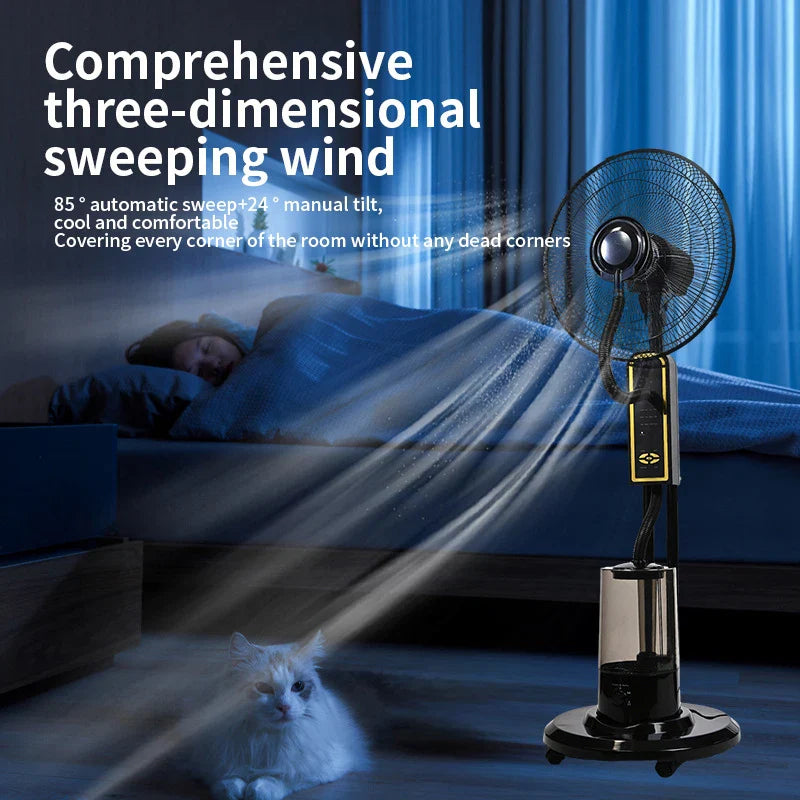 4L Misting Spray Fan 75W – Water-Cooled Tower Fan for Home