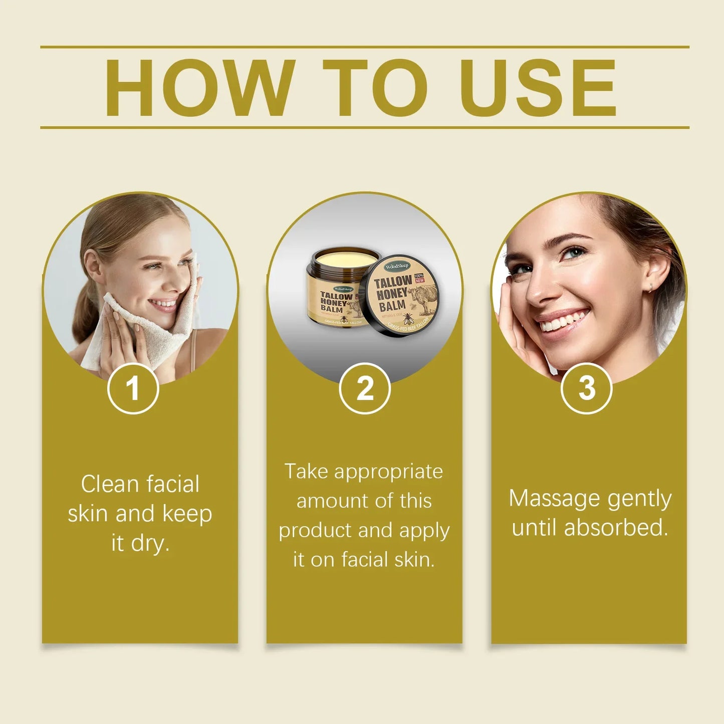 WOODSLEEP Beef Tallow & Honey Moisturizer Cream – Face & Body