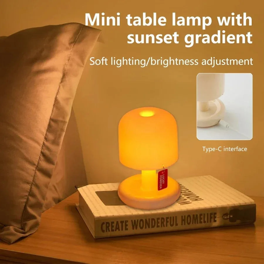 Sunset LED Night Light – Rechargeable Touch Table Lamp