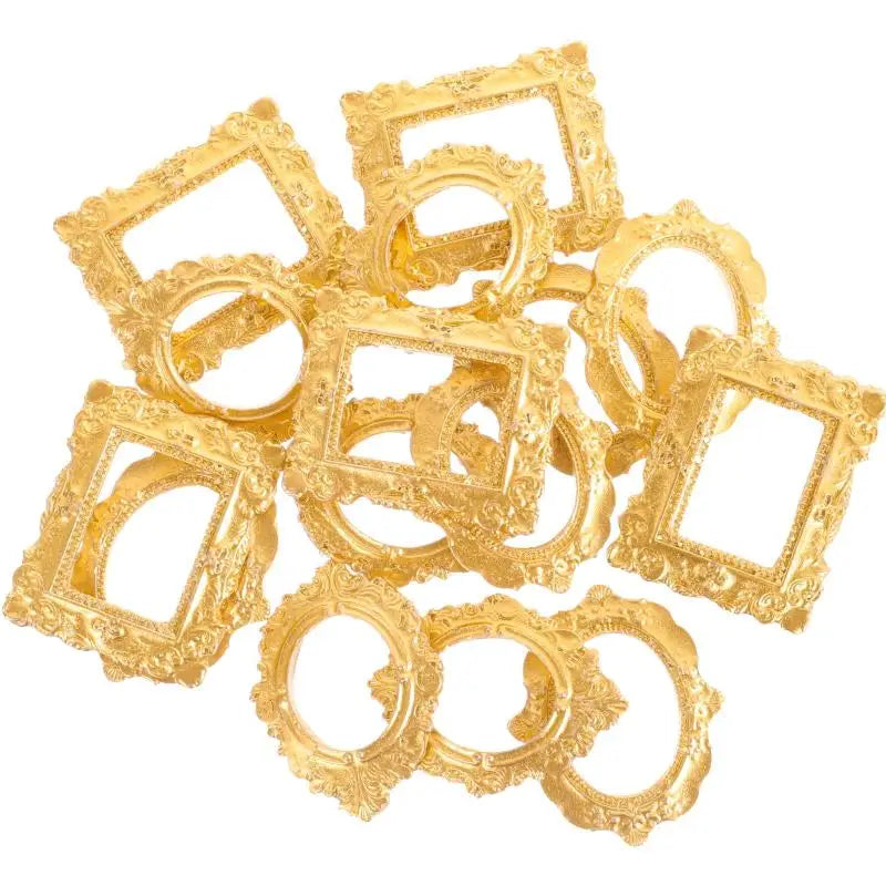 15Pcs Miniature Dollhouse Picture Frames – DIY Resin Ornaments
