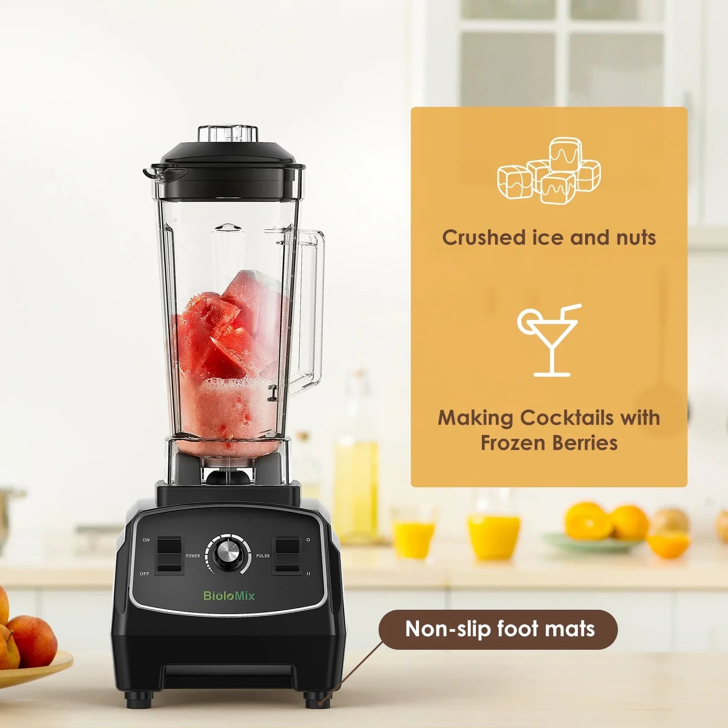 BPA Free 3HP 2200W Heavy Duty Blender | Smoothie Bar Blenders Peaceful Pleasures Health and Wellness
