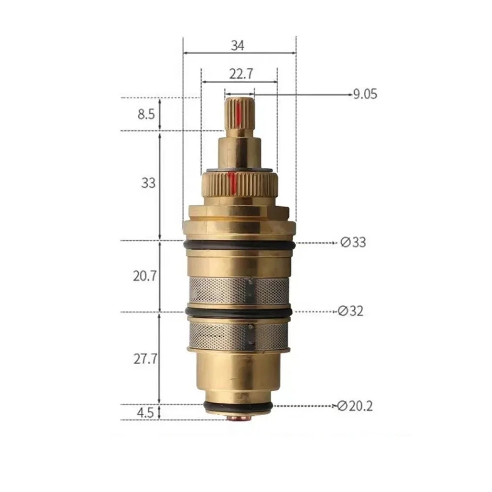 Brass Thermostatic Shower Mixer Valve Cartridge Repair Kit