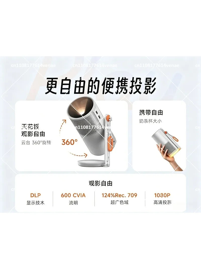 1080P Portable Mini Projector for Home Outdoor Camping, Small Movie Projector with Eye Protection Compatible with Mobile Devices Peaceful Pleasures Health and Wellness