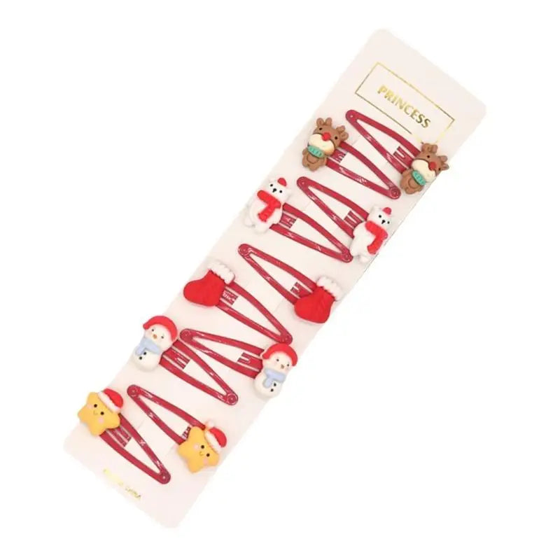 Christmas Hair Clips for Girls – Holiday Barrette Set 8–10pc