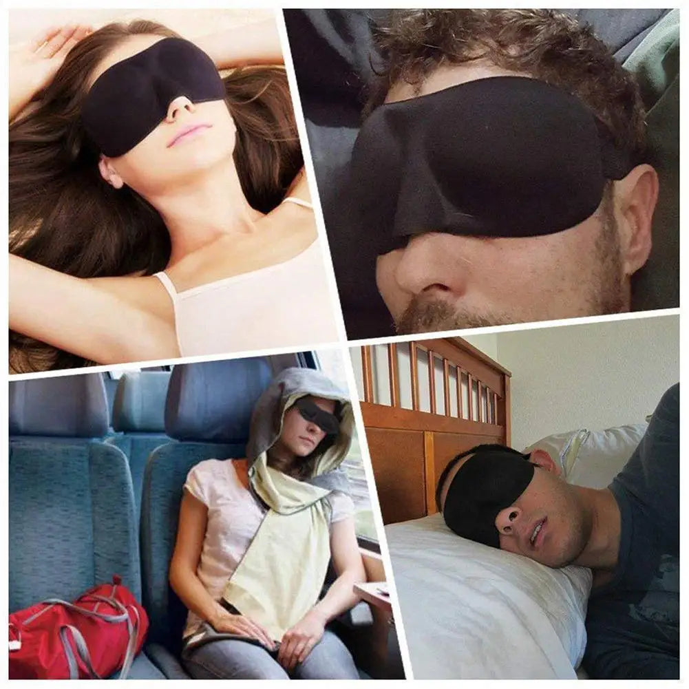 3D Sleep Mask – Soft Memory Foam Travel Eye Mask & Blindfold