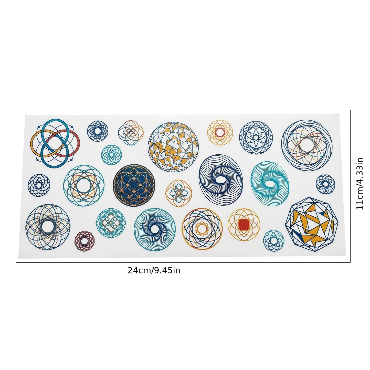 Sacred Geometry UV Transfer Stickers – Waterproof Decals
