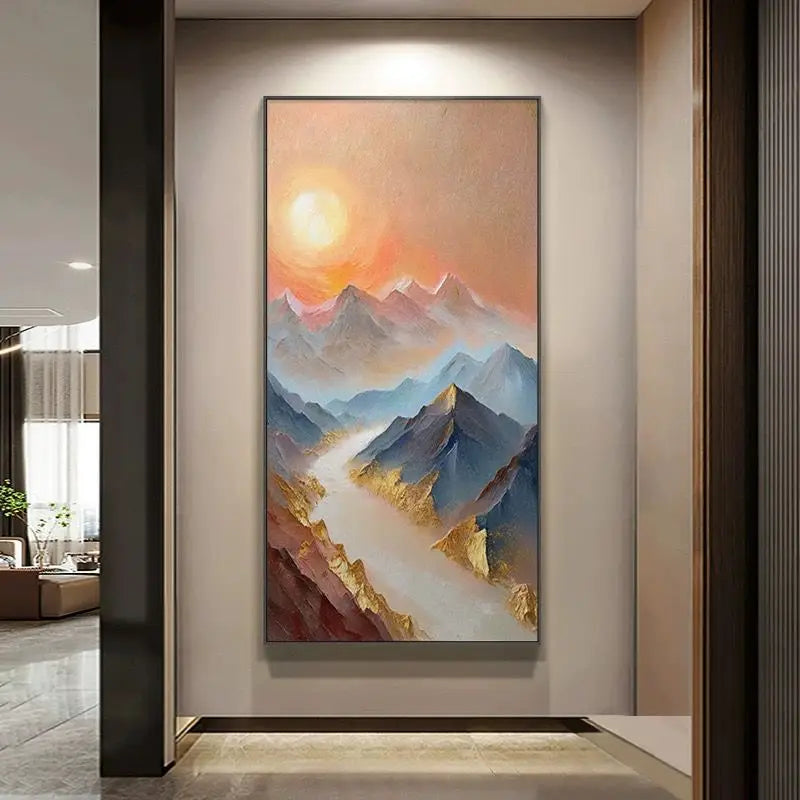 Abstract Rizhao Jinshan Abstrac Texture Oil Painting, Living Room Hanging Painting, Sofa Background Wall, High Quality Corridor Peaceful Pleasures Health and Wellness