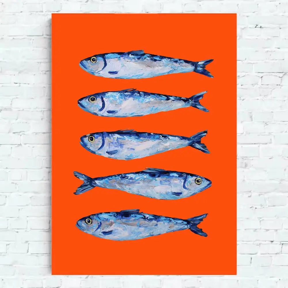 Colorful Ocean Fish Canvas Poster | Unframed Wall Art Print Canvas Wall Art Peaceful Pleasures Health and Wellness TL725 50x70cm Unframed