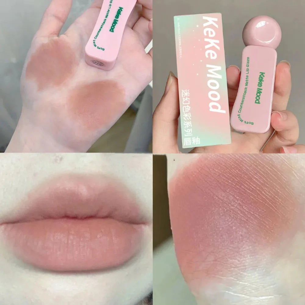 Velvet Matte Lip Mud – Nude Pink Moisturizing Lip Glaze