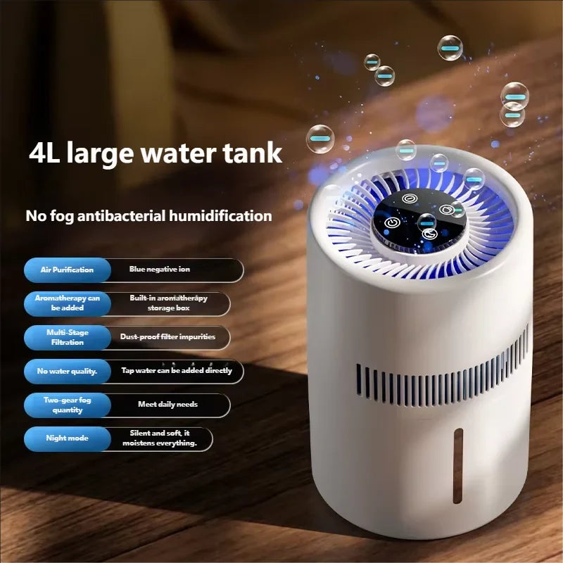 HOMEFISH Fog-Free Desktop Humidifier & Air Purifier | Home, Car