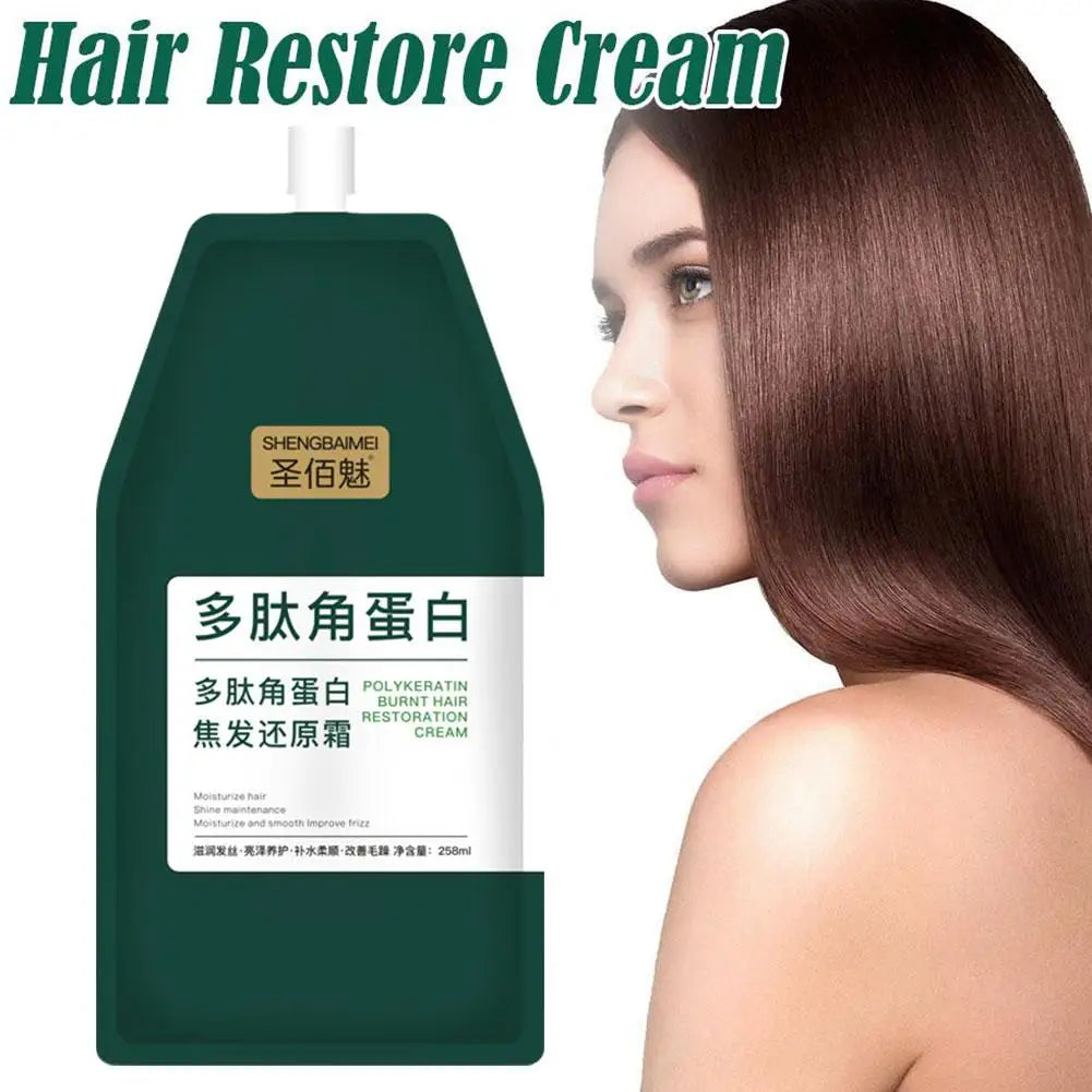 Keratin Polypeptide Hair Mask 258ml – Repair Dry, Damaged & Heat-Treated Hair Restoring Cream Peaceful Pleasures Health and Wellness