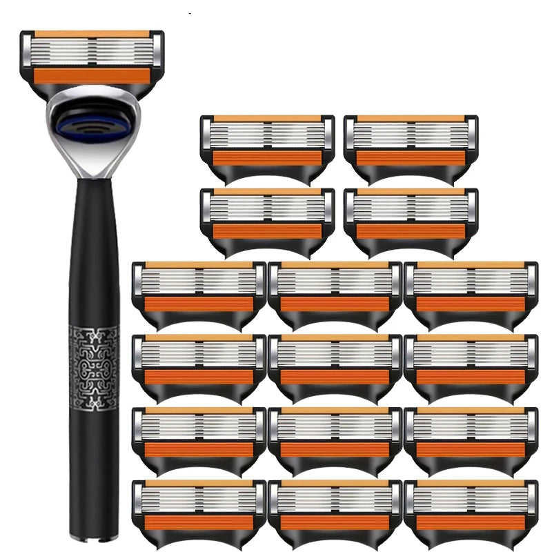 7-Layer Stainless Steel Safety Razor Blades | Replaceable Head