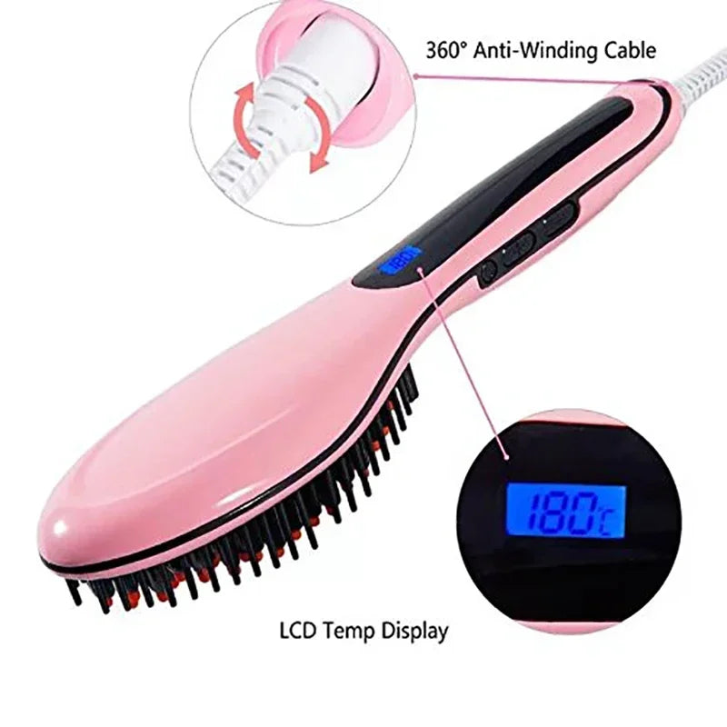 Ceramic Heating Combs Electric Hair Straightener Brush, Professional Styling Tools for Men's Beard Straightener Peaceful Pleasures Health and Wellness