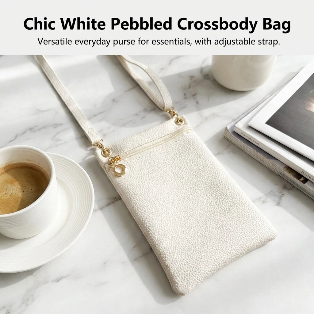 Women's Lychee Texture Shoulder Bag Crossbody Handbag for Daily Use Peaceful Pleasures Health and Wellness