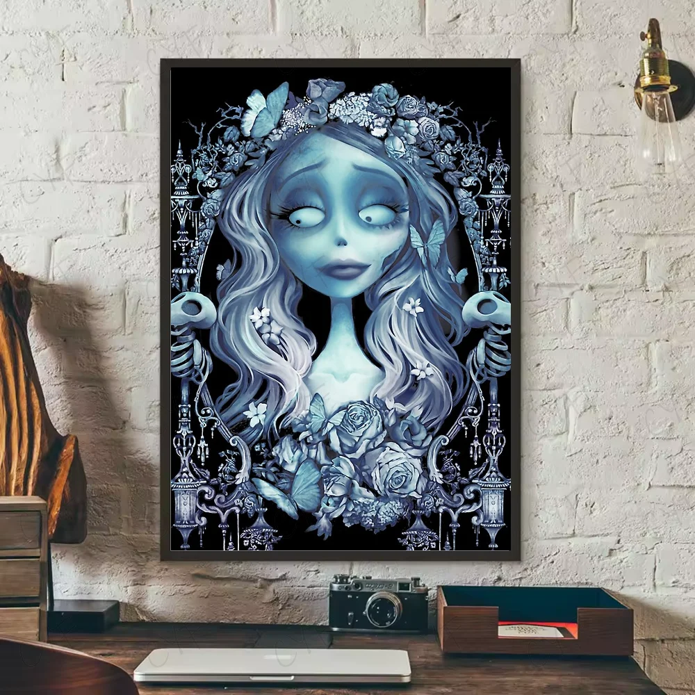 Corpse Bride Cartoon Poster – HD Waterproof PVC Wall Art Decor Wall Art Poster Peaceful Pleasures Health and Wellness z12 40X50cmNoframe