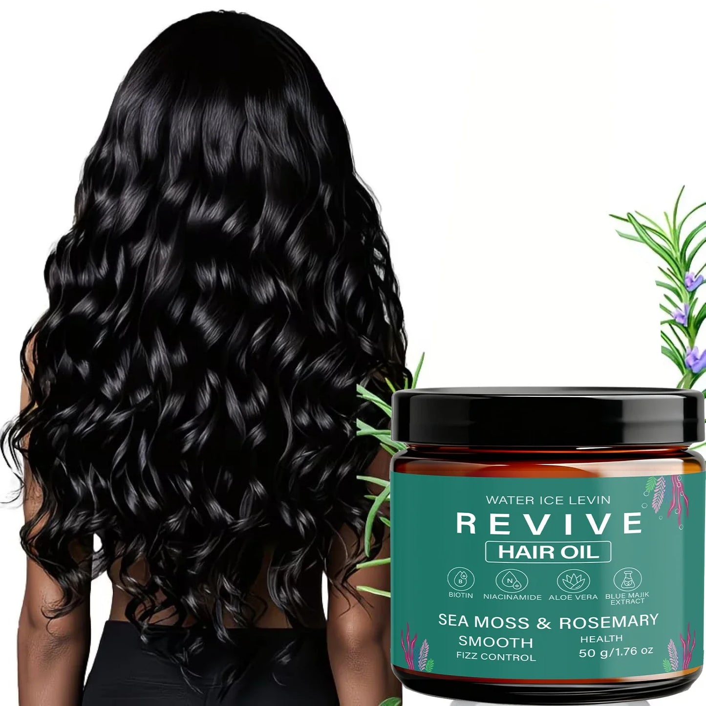 Sea Moss & Rosemary Hair Oil – Biotin, Keratin & Caffeine