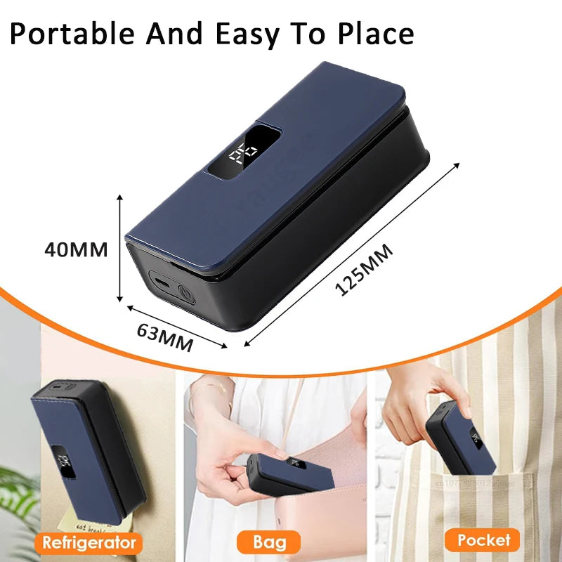 Heat Sealer Portable Rechargable Heat Bag Sealing Machine for Food Storage Plastic Bag Sealer Food Packaging Bag Heat Sealer Peaceful Pleasures Health and Wellness