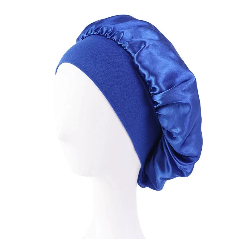 Women's Satin Sleep Bonnet | Wide Brim, Elastic Band Hair Care