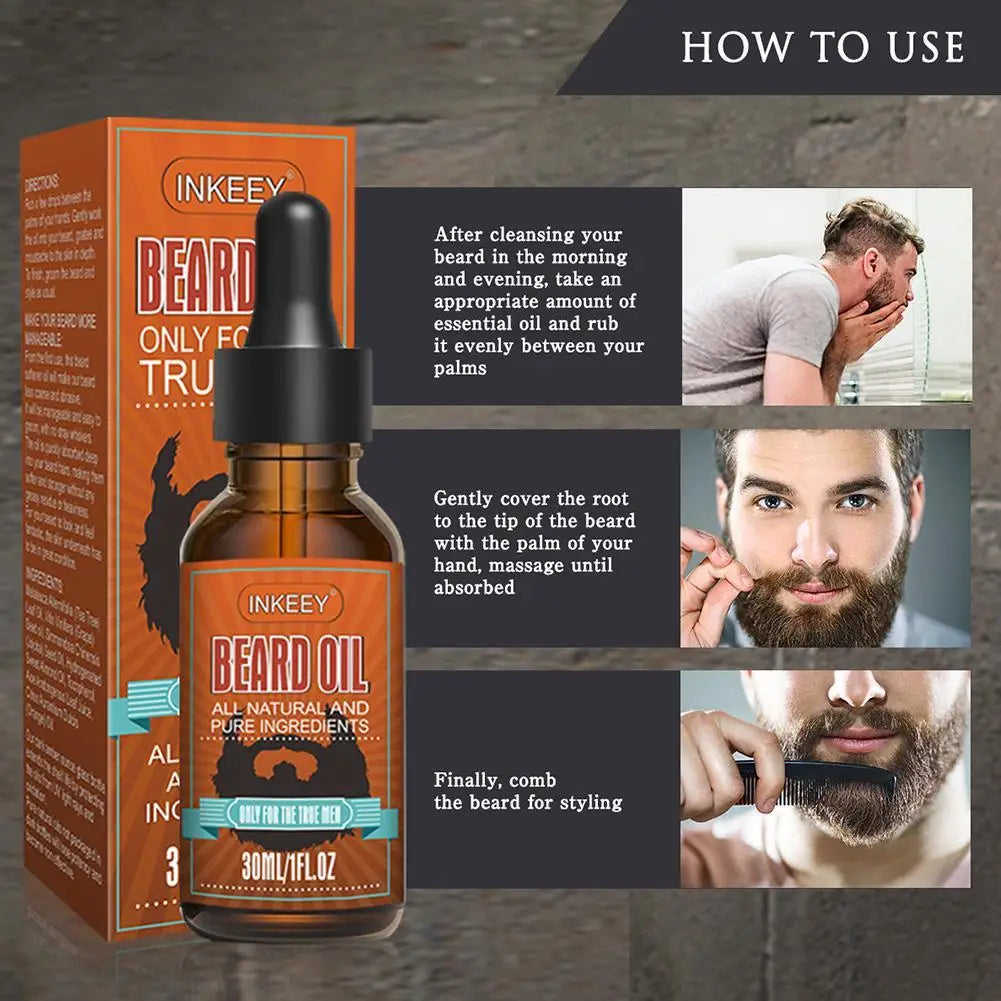 Beard Growth Oil Serum for Men – Soften, Strengthen & Nourish 30ml Peaceful Pleasures Health and Wellness