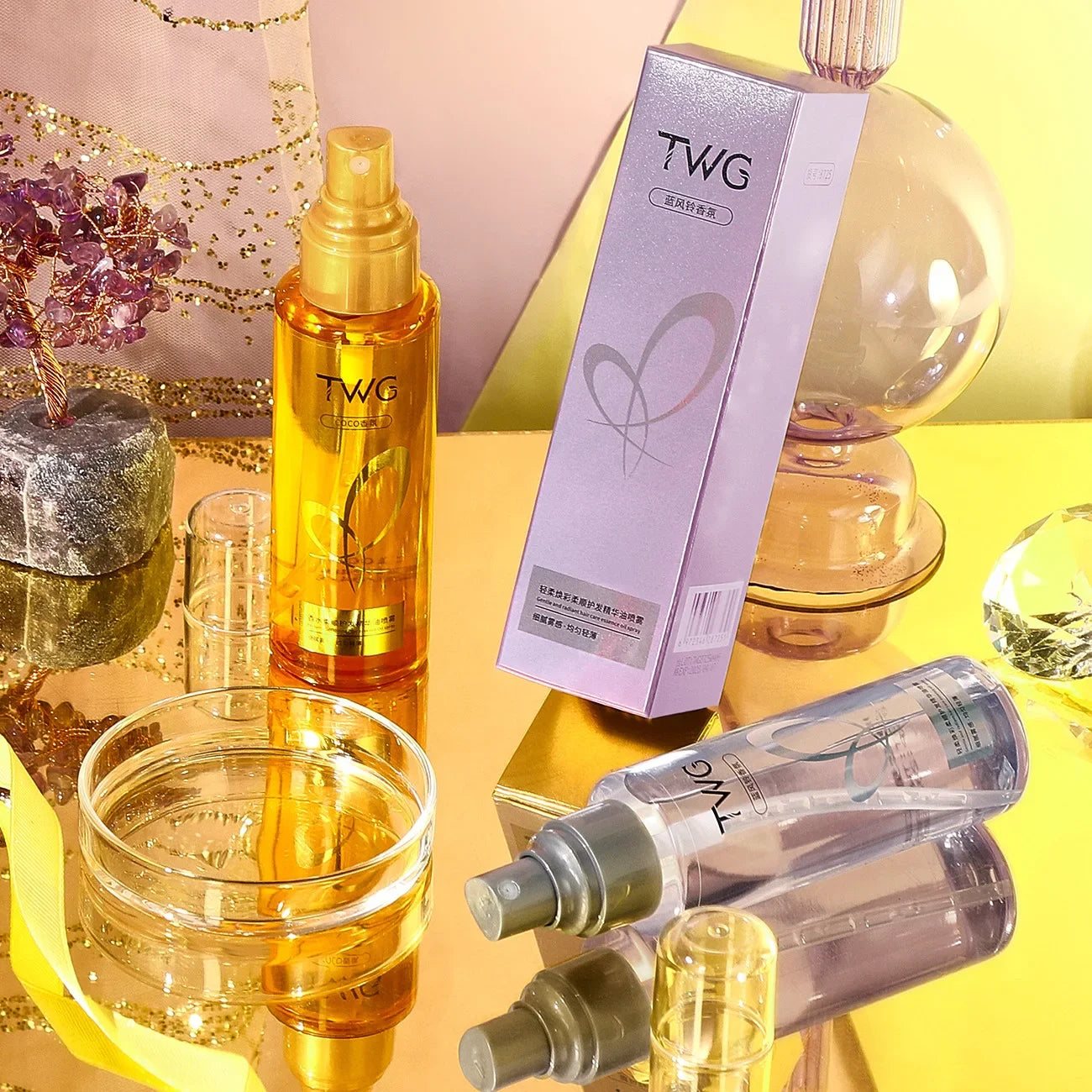 TWG Gentle Brilliance Hair Oil Spray | Smooth Curly Hair