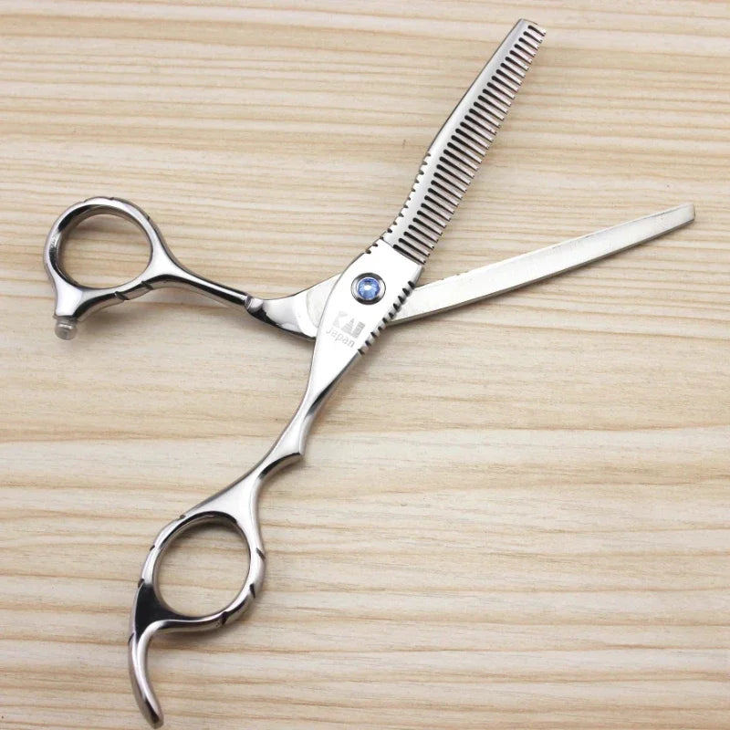 Professional 440c 6 Inch Sapphire Hair Scissors Set Hair Clipper Cutting Scissor Barber Thinning Shears Hairdressing Scissors Peaceful Pleasures Health and Wellness