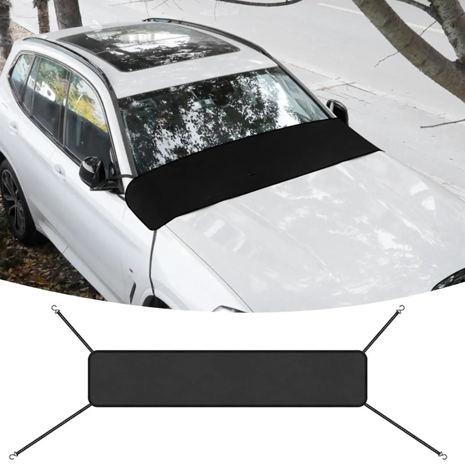 Car Windshield Cover Four-Season Protective Cover Shade Blocking Waterproof Protector For Truck Auto Leaves Protection Dust Peaceful Pleasures Health and Wellness
