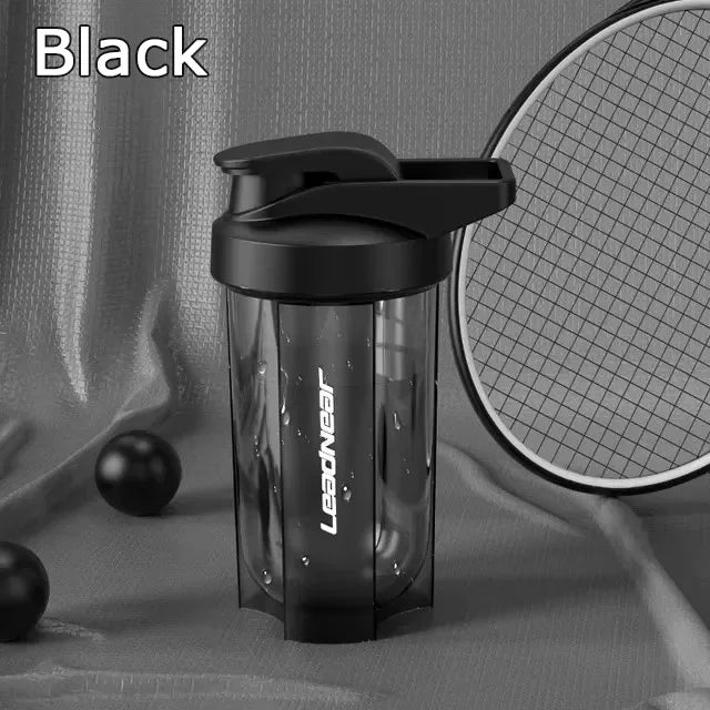 500Ml Portable Milk Shake Protein Powder Mixing Cup Fitness Drinking Bottle For Gym Shake Bottles LeakProof Sport Water Bottle Peaceful Pleasures Health and Wellness Black 500ml