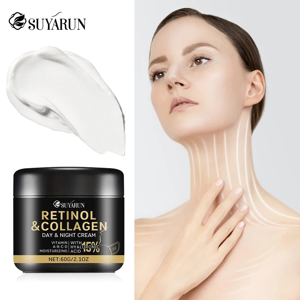 SUYARUN Retinol Collagen Neck Cream - Anti-Aging Firming Treatment for Wrinkles, Lifting Moisturizer (Organic, Unisex). Peaceful Pleasures Health and Wellness