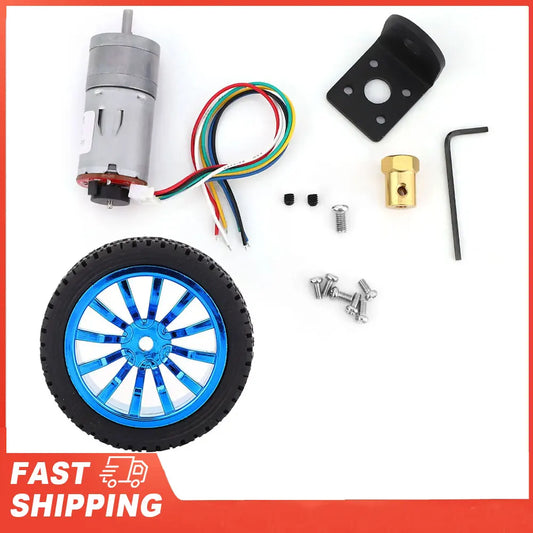 Encoder Gear Motor Mounting Bracket Wheel Smart Car Robot DC12V Peaceful Pleasures Health and Wellness 60