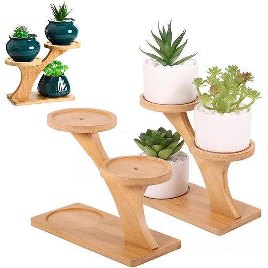 3-Tier Mini Plant Stand for Windowsill, Desk & Indoor Decor Indoor Plant Stand Peaceful Pleasures Health and Wellness