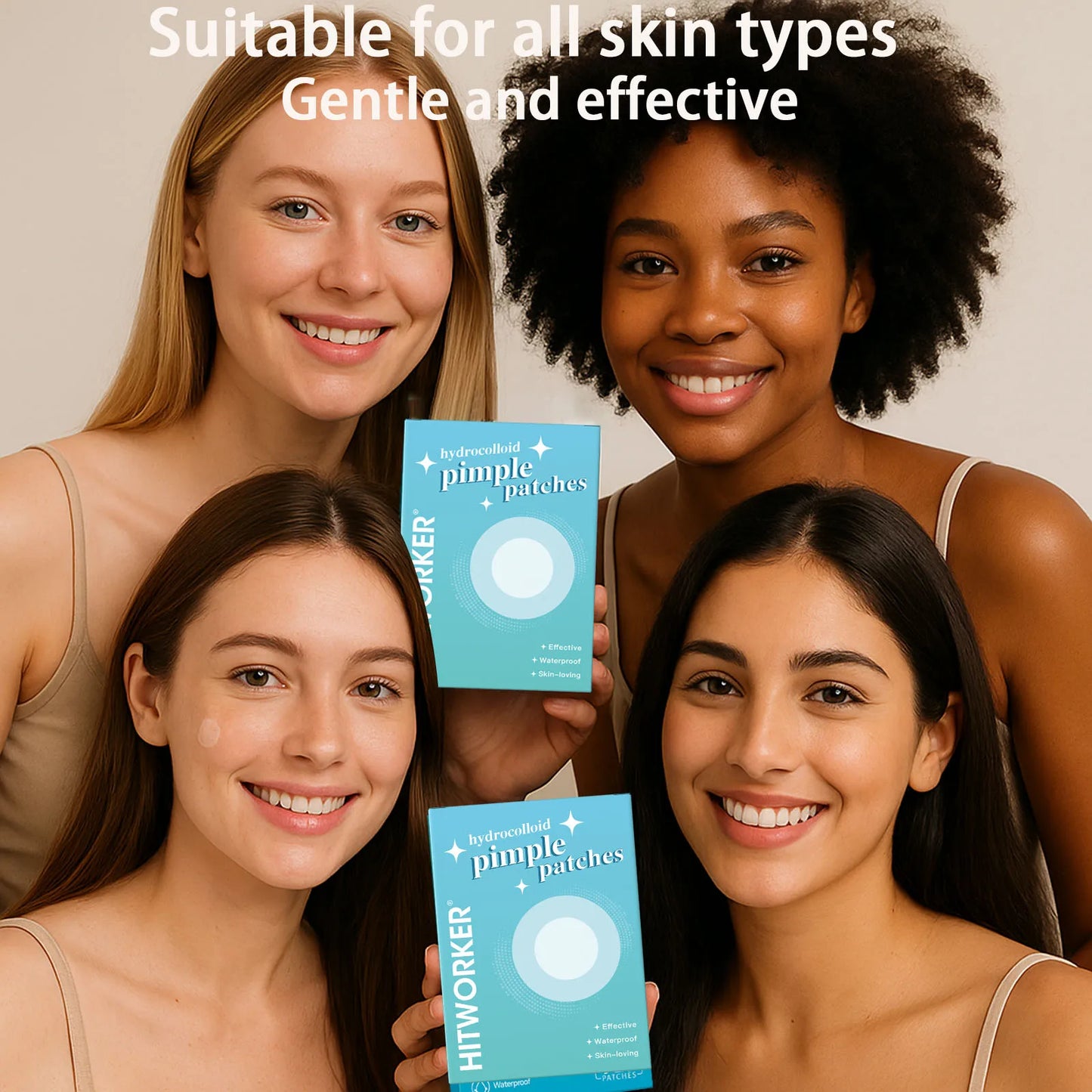 Invisible Waterproof Hydrocolloid Acne Patches – All Skin Types