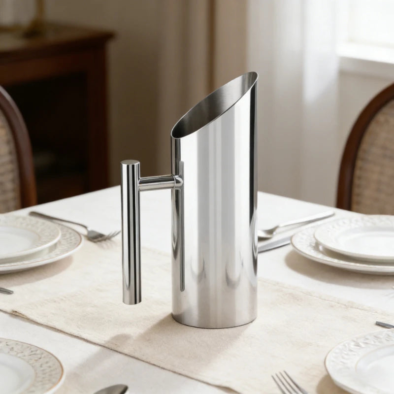New 1/1.5/2L Pitcher Pot Stainless Steel Kitchen Cold Wine Pitcher Pot Juice Water Jug Kettle Home Bar Hotel KTV Drinking Tool Peaceful Pleasures Health and Wellness