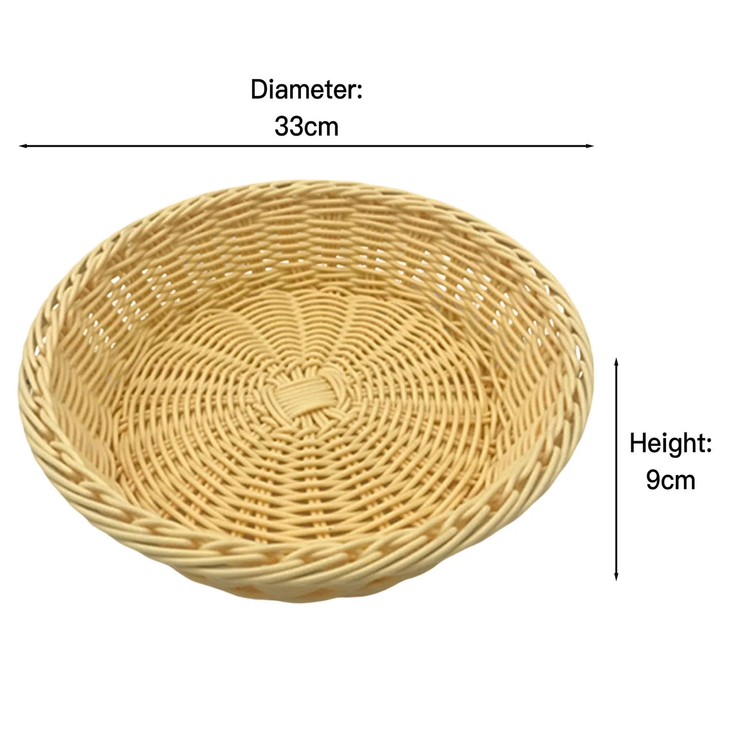 Home Kitchen Food Basket Multipurpose Woven Bread Baskets for Kitchen Dining Room Supplies Peaceful Pleasures Health and Wellness