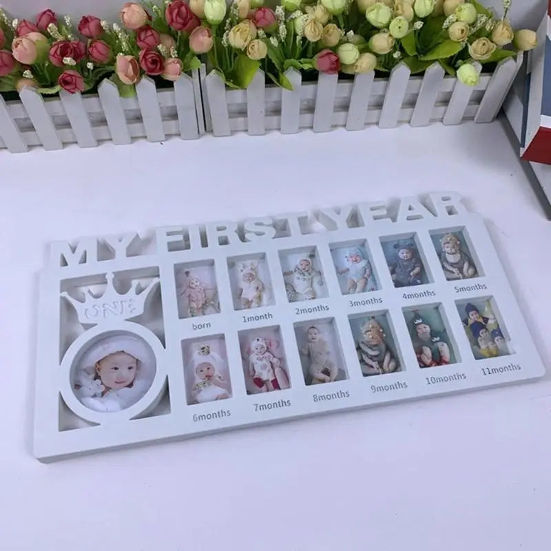 Baby First Year Milestone Photo Frame | 13 Monthly Photos
