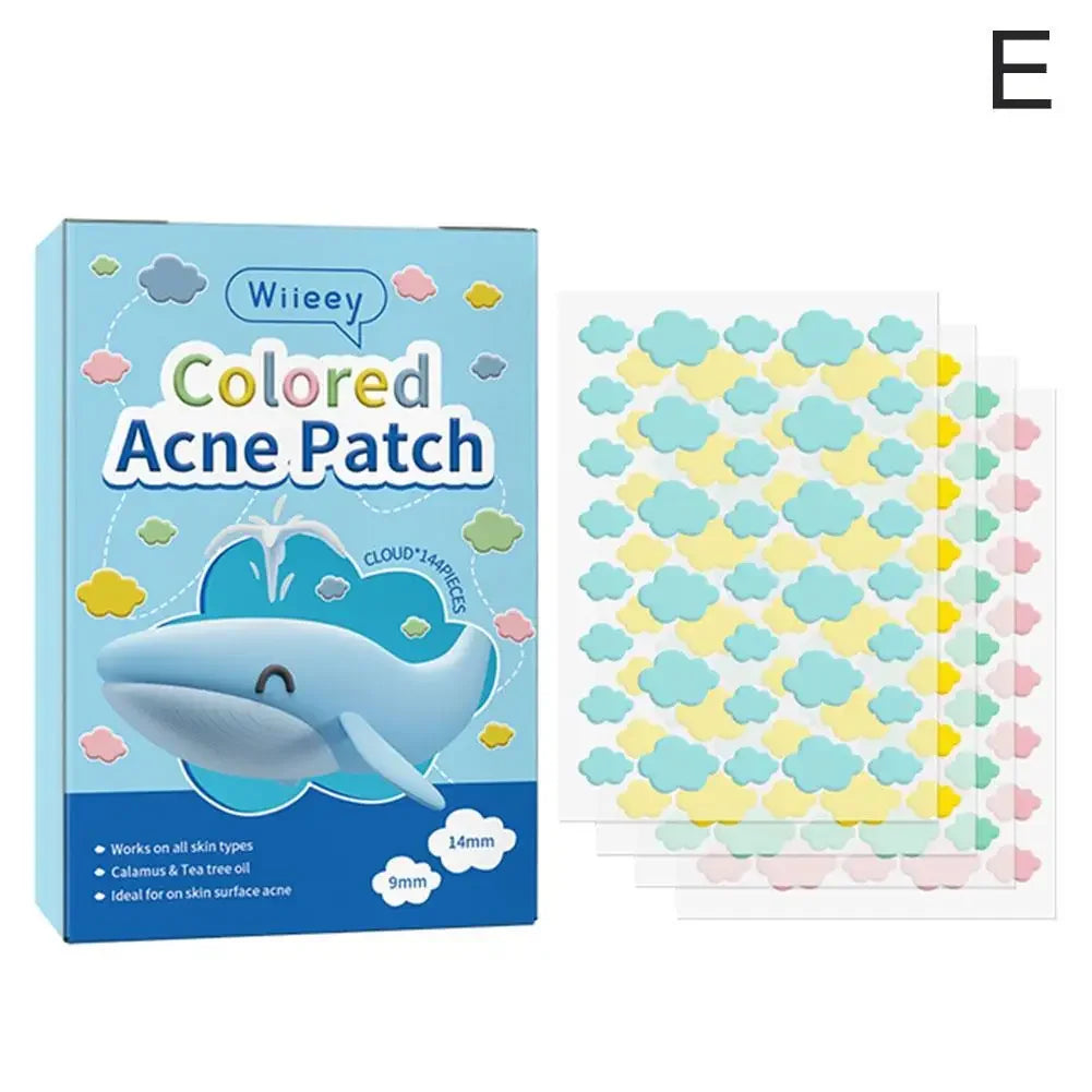 114PCS Cute Bunny Animals Acne Pimple Patches Cover Stickers , Pretty Invisible Face Blemishes Spot Pimple Concealer Makeup Tool Peaceful Pleasures Health and Wellness E