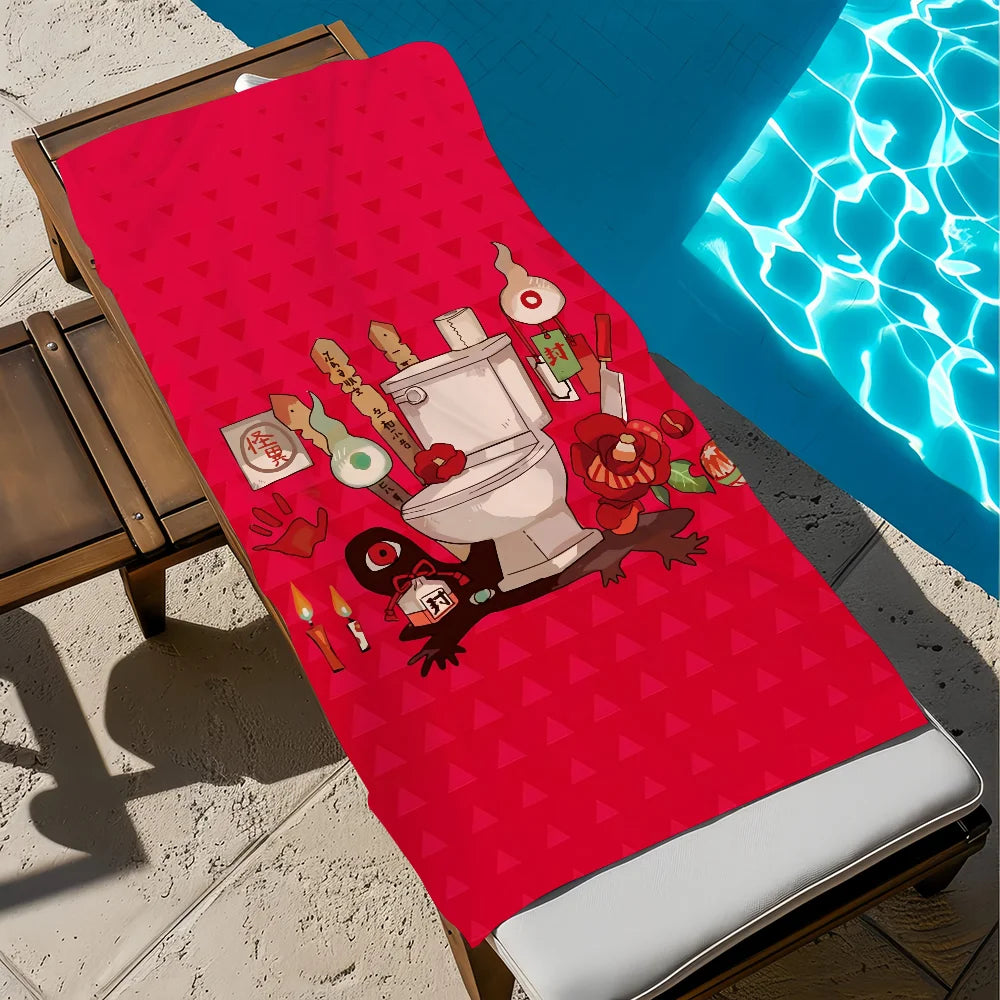 Hanako Kun Quick-Dry Microfiber Beach Towel | 11 Sizes Microfiber Beach Towel Peaceful Pleasures Health and Wellness z9 STJ40x70CM