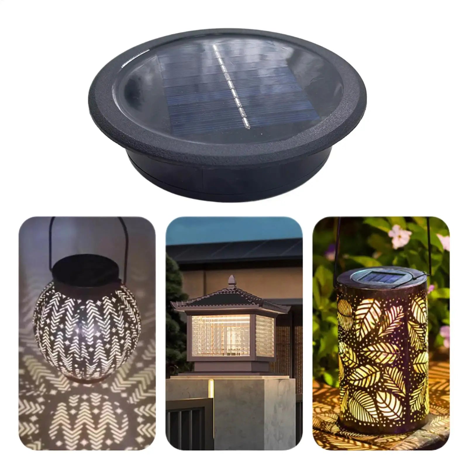 11cm Solar Light Replacement Top Waterproof Lamp Cover Outdoor Solar Light Lid for Garden Pathway Patio, Yard Porch Walkway Peaceful Pleasures Health and Wellness