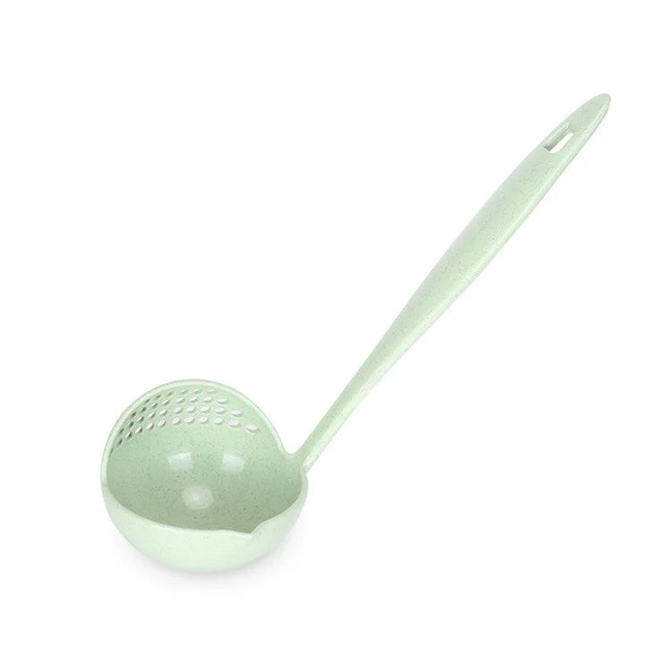 2-in-1 Long Handle Soup Spoon & Strainer Colander Ladle